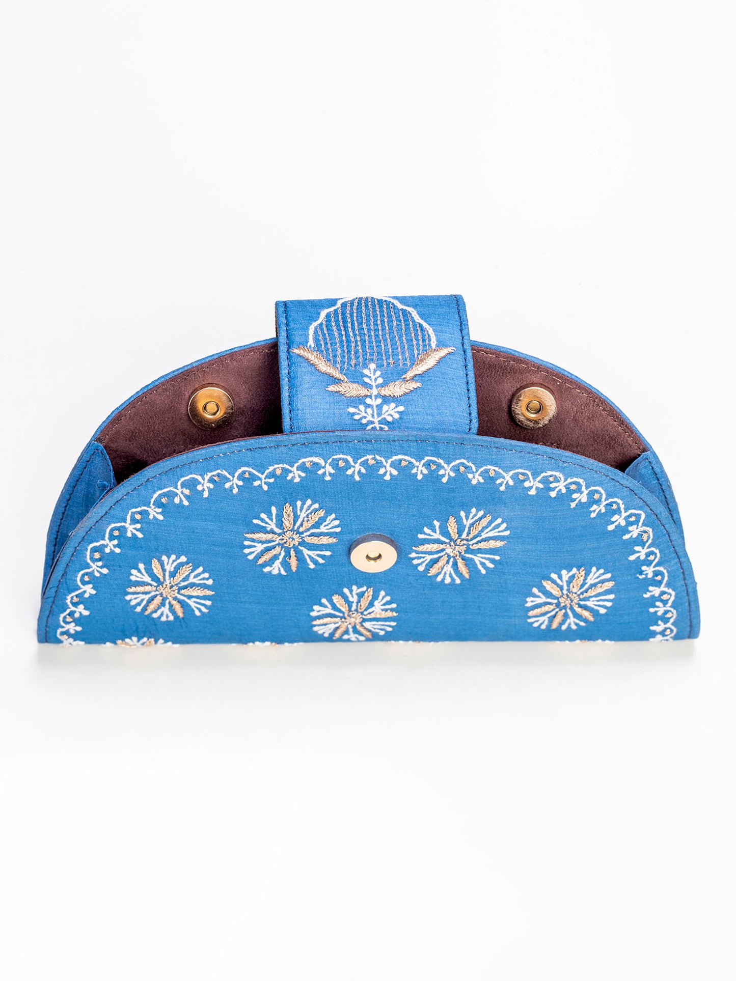 Ferozi Silk Cloth Knob Cluth With Hand Chikan Embroidery Lucknow Chikan Emporium.