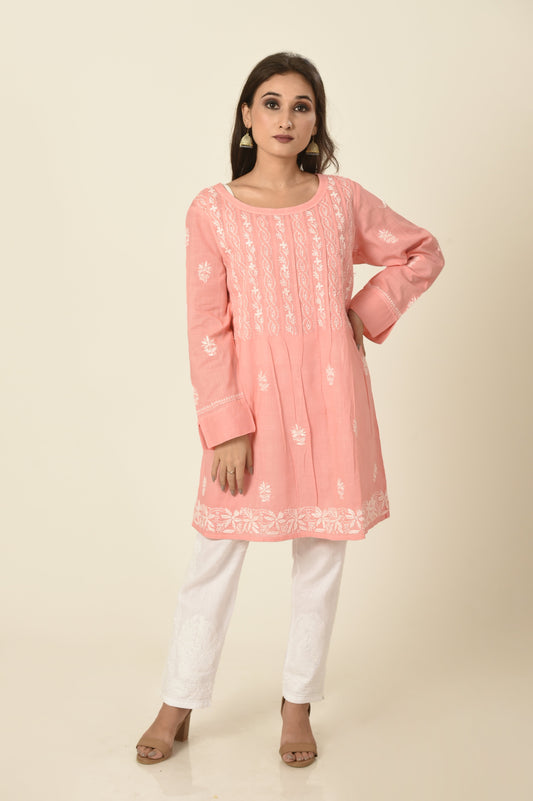 lucknow-chikan-emporium-hand-chikankari-kurti-nice-peach