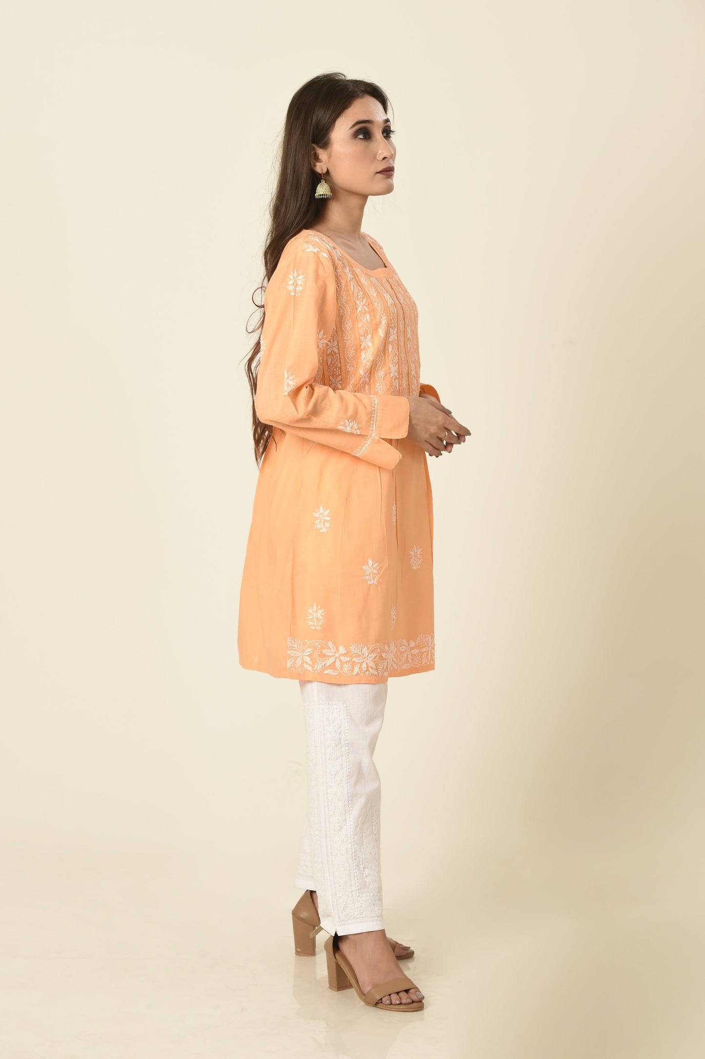 lucknow-chikan-emporium-hand-chikankari-kurti-nice-orange