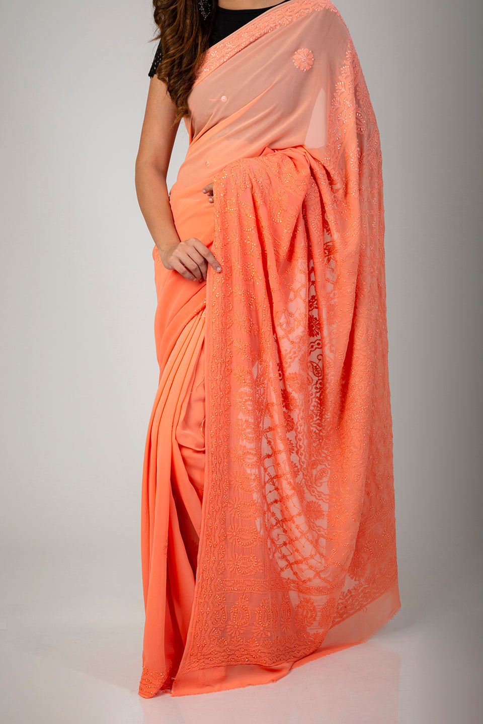 Shop Golden Striped Tissue Silk Saree Online in USA| Red Saree Blouse –  Pure Elegance