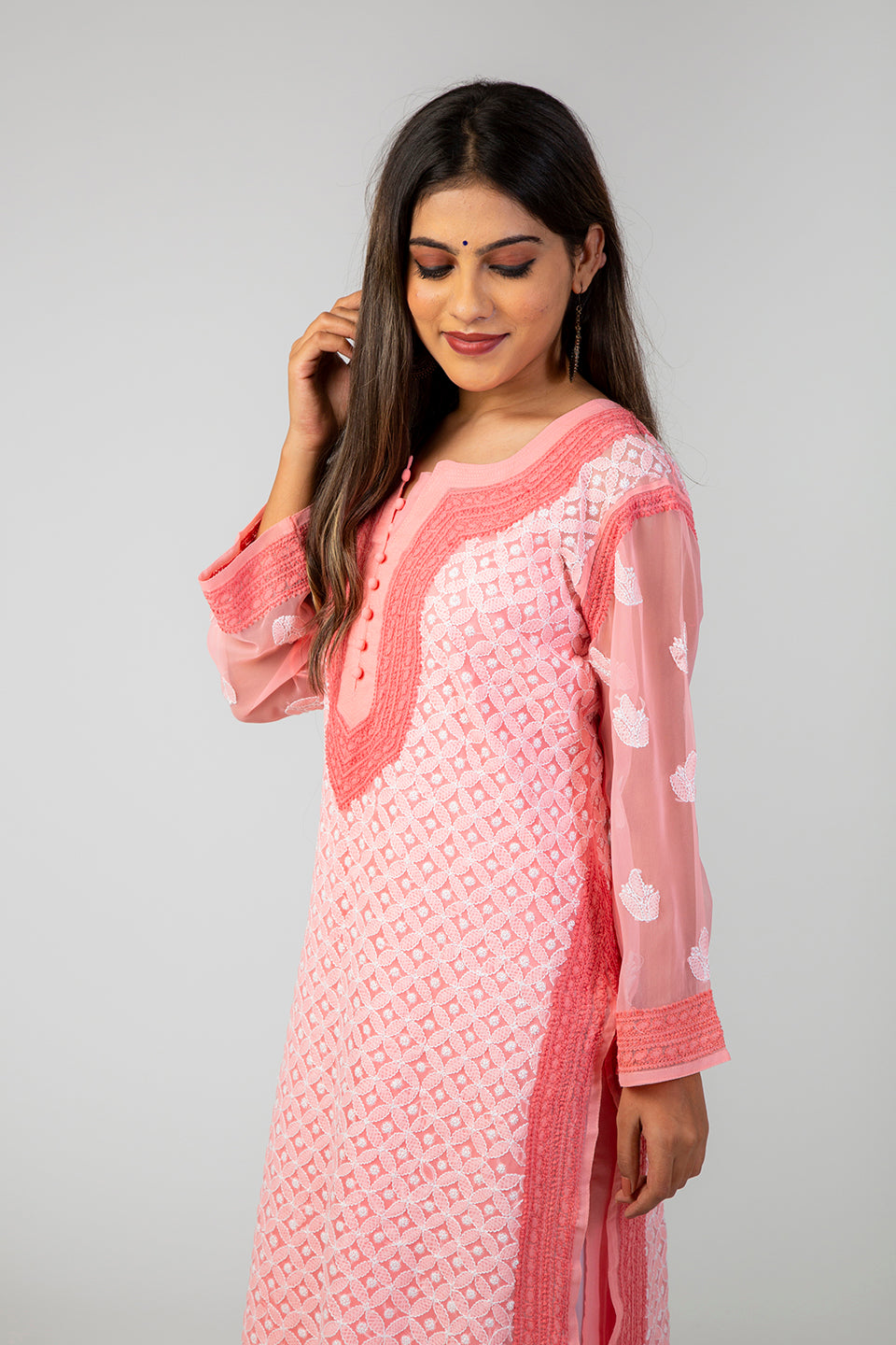 Chikan Lucknowi Designer Cotton Kurti Manufacturer From Lucknow Uttar  Pradesh India  Latest Price